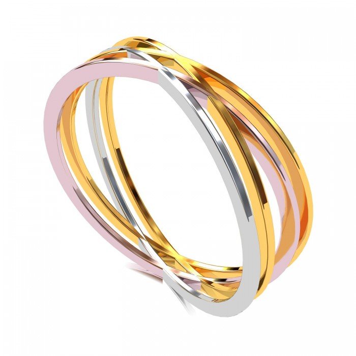 Tri Color Band Ring