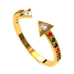 Multi Stone Arrow Ring