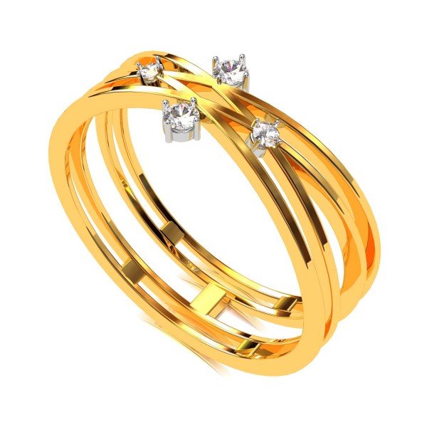 Four American Diamond Band Ring Four American Diamond Band Ring