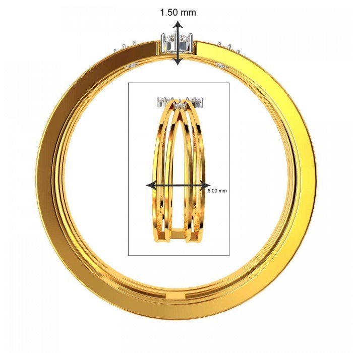 Four American Diamond Band Ring