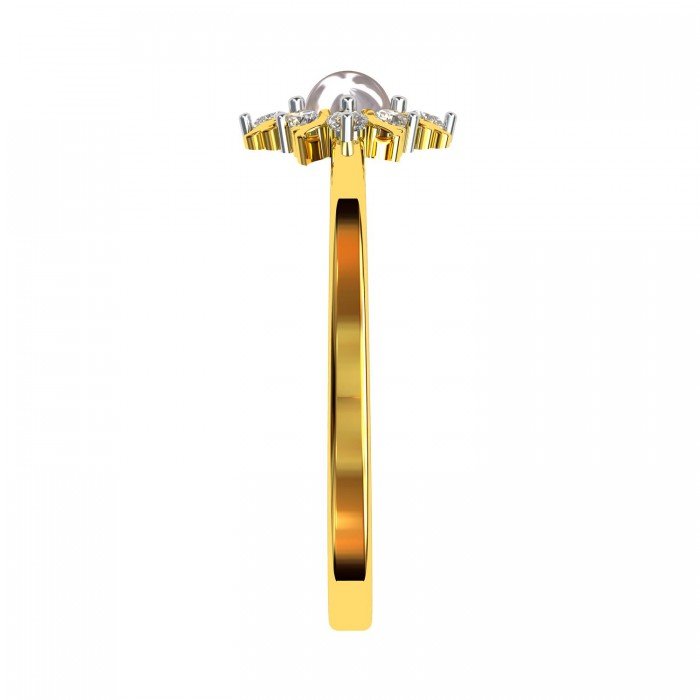 Pearl American Diamond Cocktail Ring