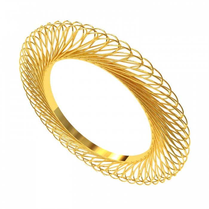 Spiral Gold Bangle