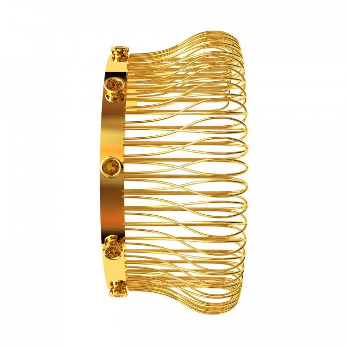 Citrine Wedding Gold Bangle