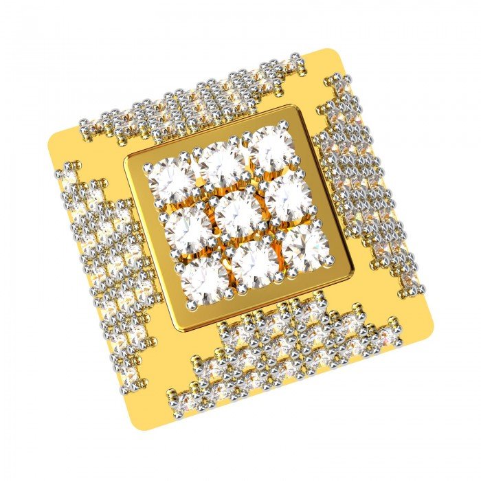 Square Earring Gold