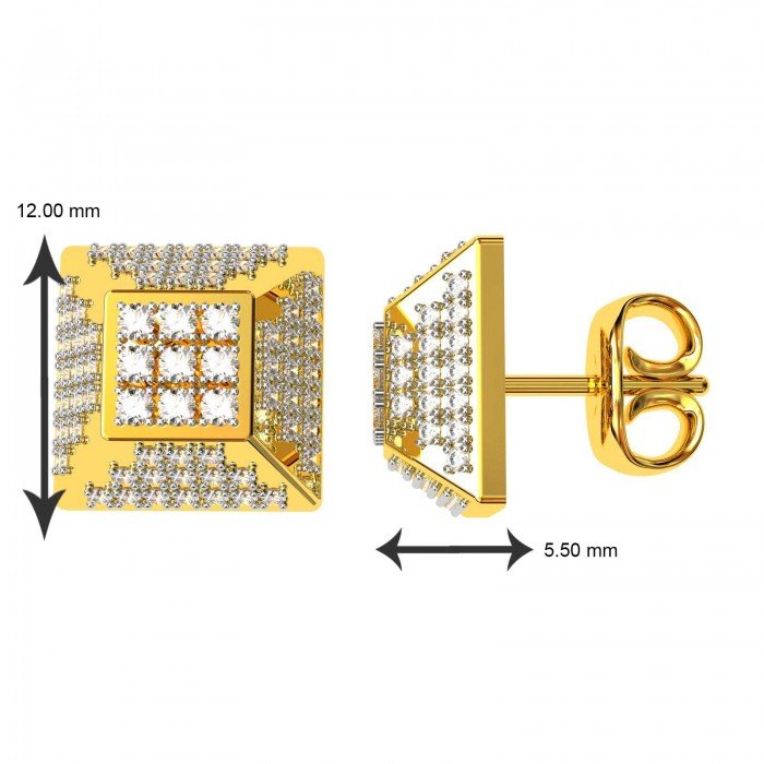 Square Earring Gold