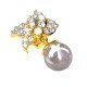 American Diamond Pearl Ear Studs