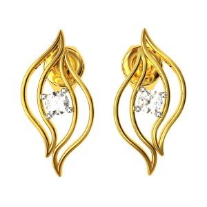 American Diamond Gold Earring