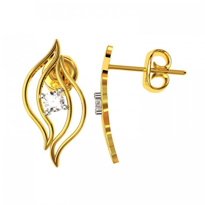 American Diamond Gold Earring