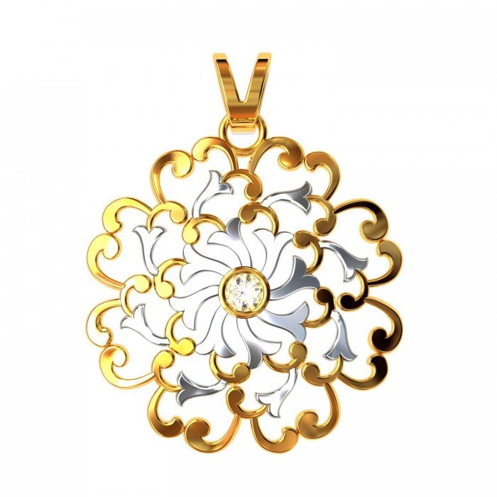 American Diamond Circle Pendant