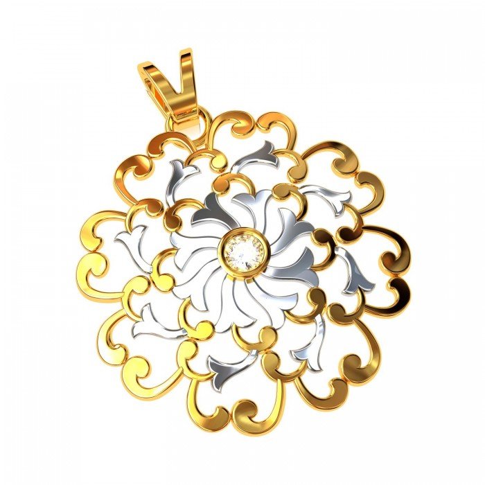 American Diamond Circle Pendant