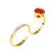 Ruby American Diamond Fingure Ring