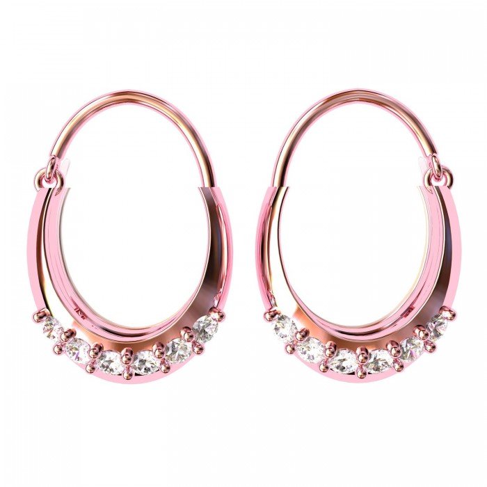 Rose Gold Hoop Earring