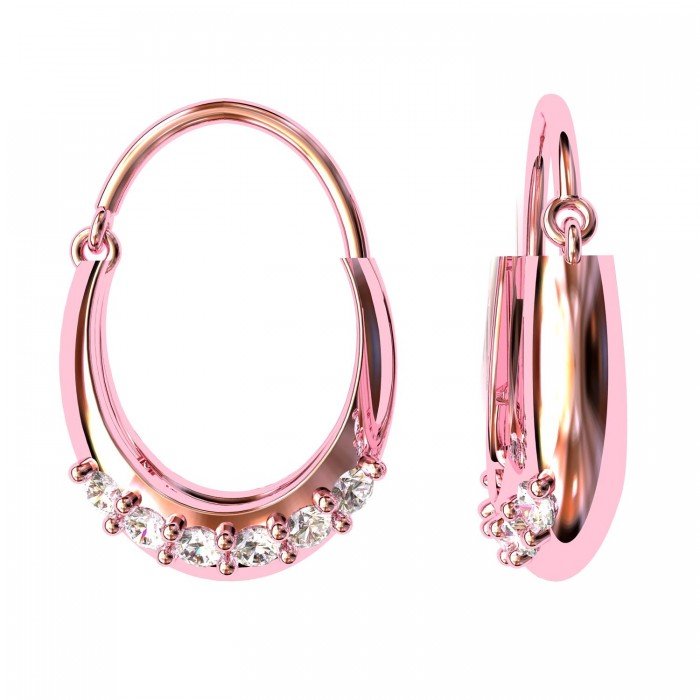 Rose Gold Hoop Earring