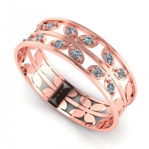 Rose Gold American Diamond Ring