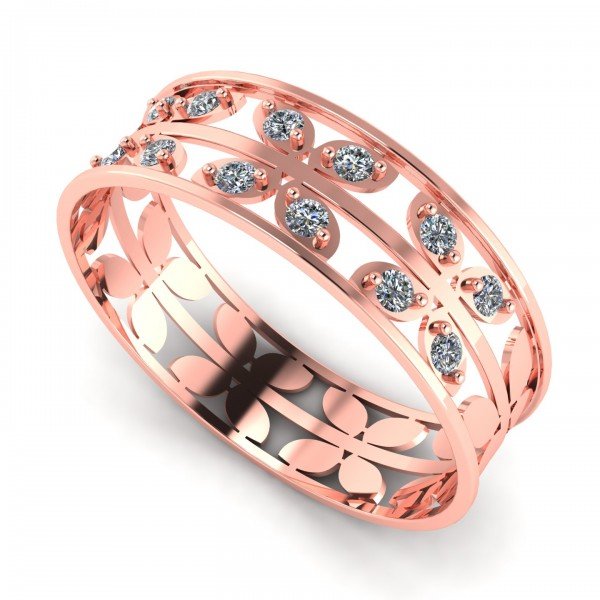 Rose Gold American Diamond Ring Rose Gold American Diamond Ring