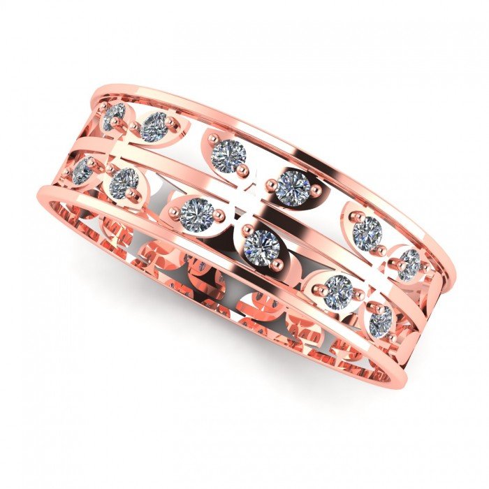 Rose Gold American Diamond Ring