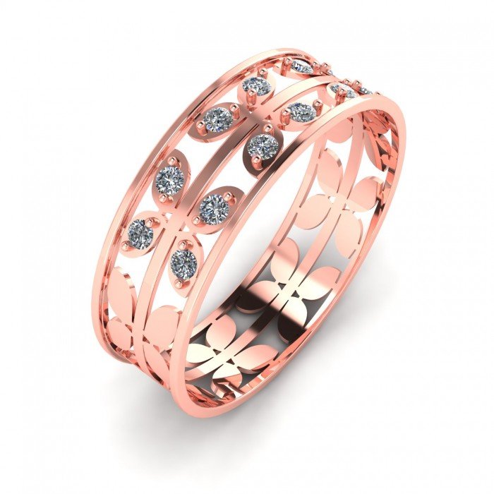 Rose Gold American Diamond Ring Rose Gold American Diamond Ring