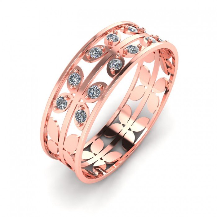 Rose Gold American Diamond Ring