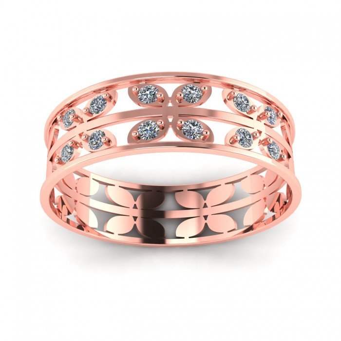 Rose Gold American Diamond Ring