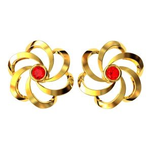 Stylish Design Ruby Earring