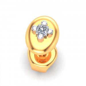 Yellow Gold Gents Earring