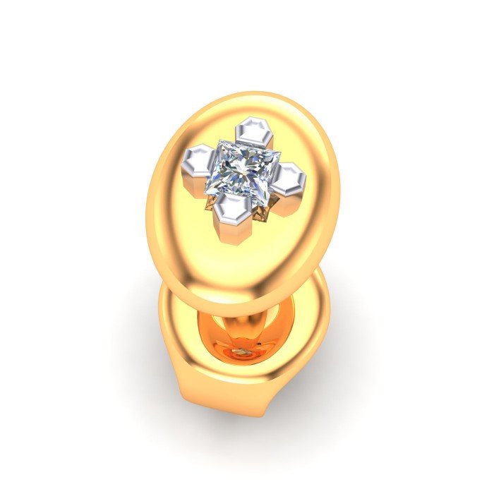 Yellow Gold Gents Earring