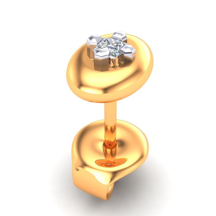 Yellow Gold Gents Earring