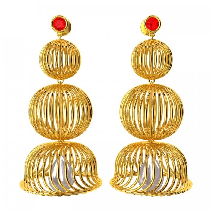 Three Step Jhumka Earring