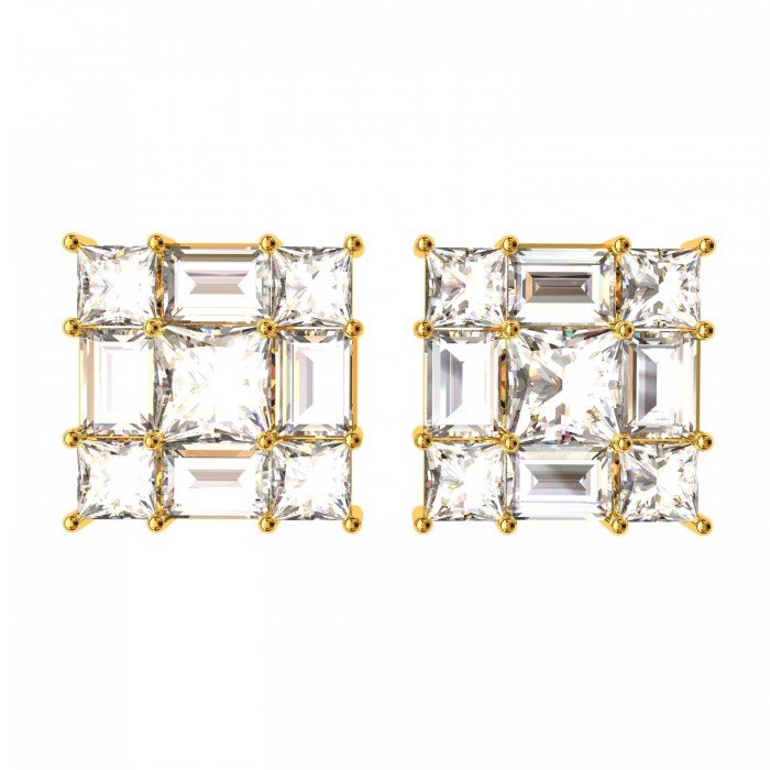 Real Gold American Diamond Earring