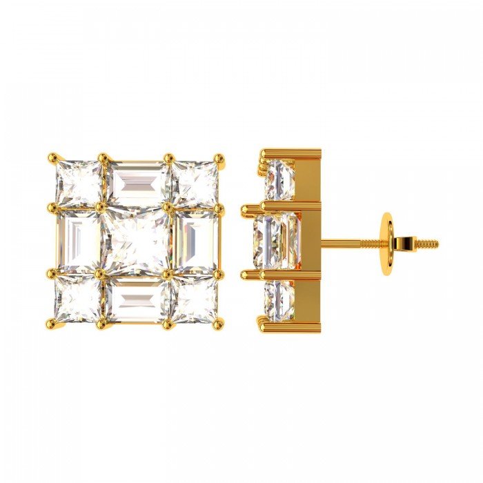 Real Gold American Diamond Earring