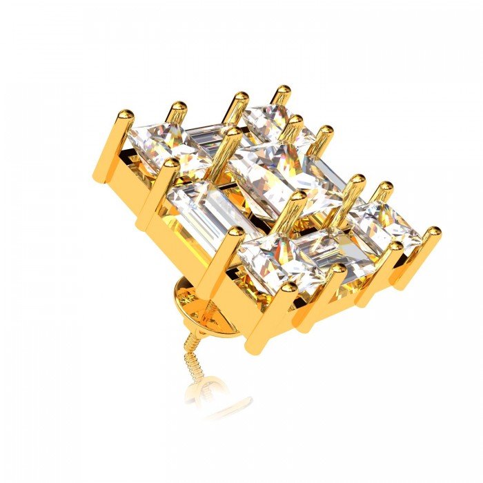 Real Gold American Diamond Earring