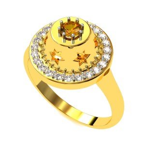 Citrine Cocktail Ring