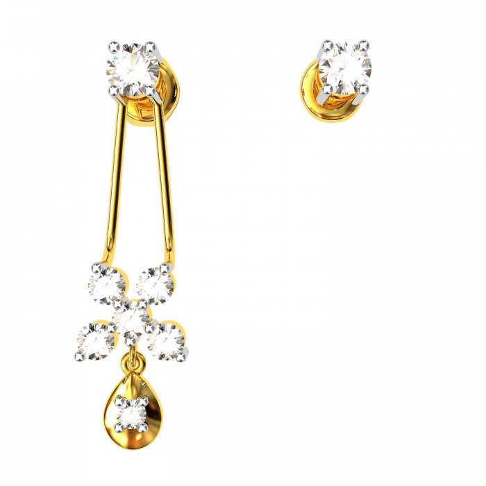 Overlap American Diamond Earring