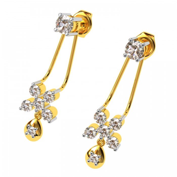 Overlap American Diamond Earring