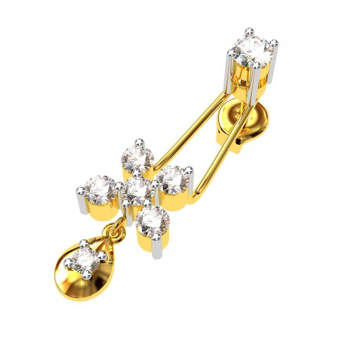 Overlap American Diamond Earring