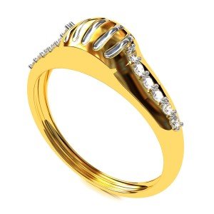 Abstract American Diamond Ring