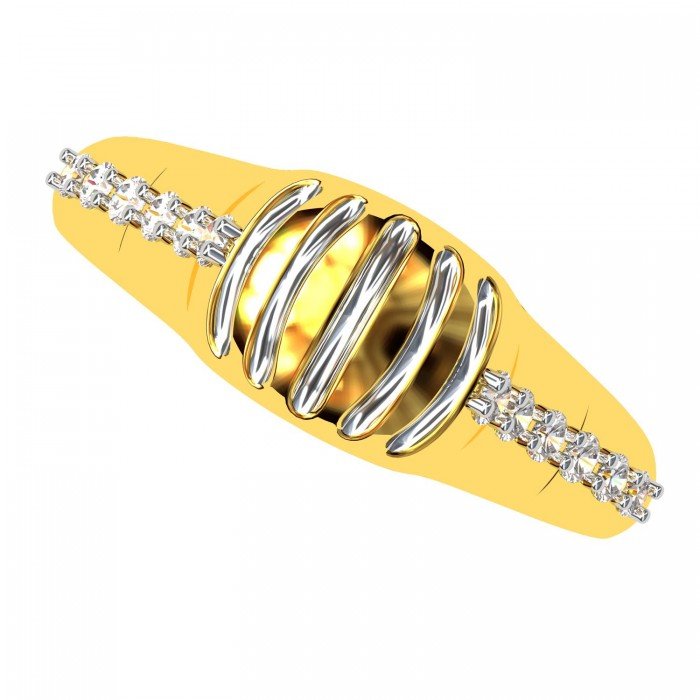 Abstract American Diamond Ring