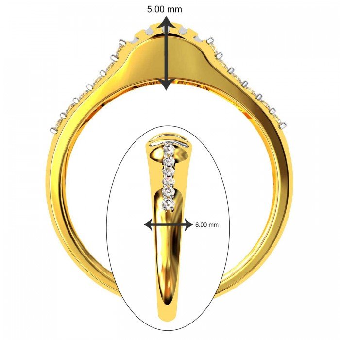 Abstract American Diamond Ring