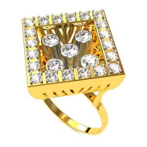 Square Cocktail Ring