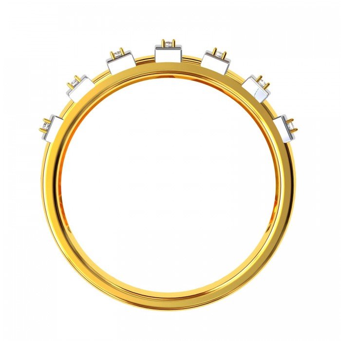 Gold American Diamond Band Ring