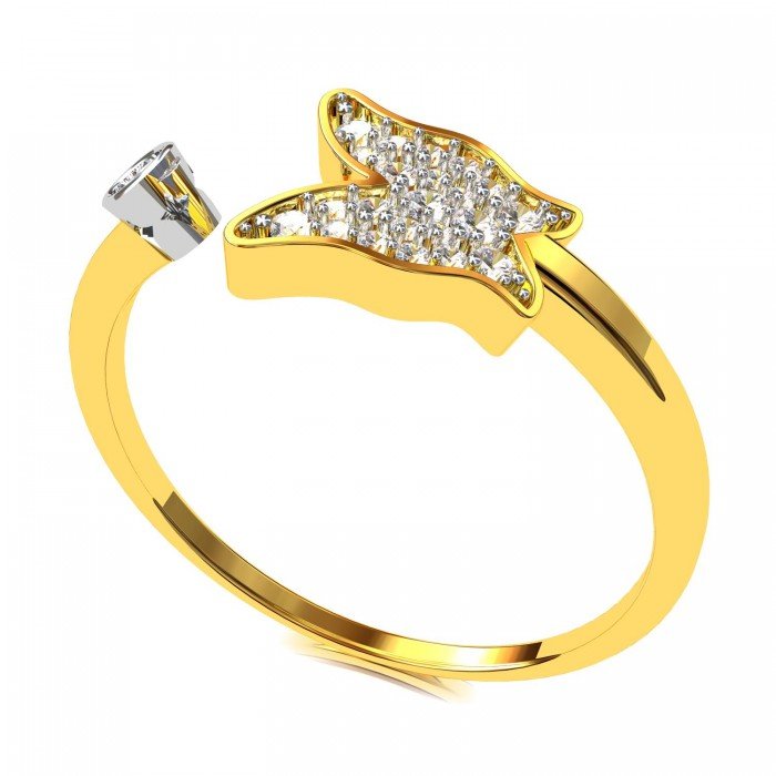 Butterfly American Diamond Ring