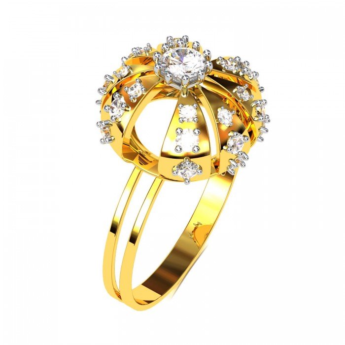 Womens American Diamond Cocktail Ring