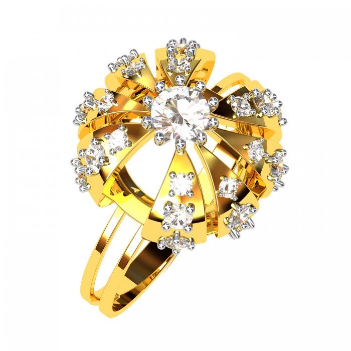 Womens American Diamond Cocktail Ring