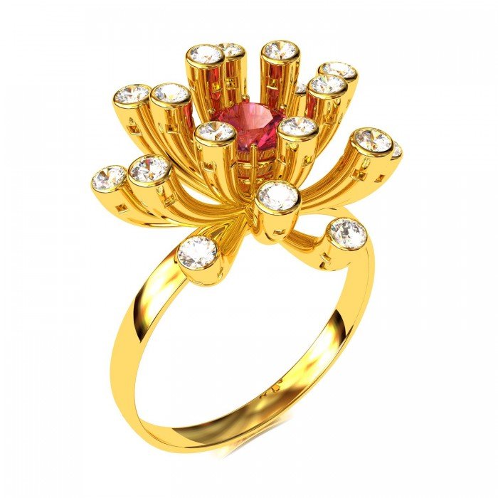 Cactus American Diamond Ring