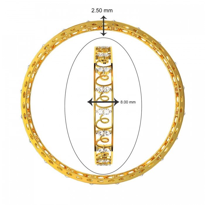 Stylish Diamond Bangle