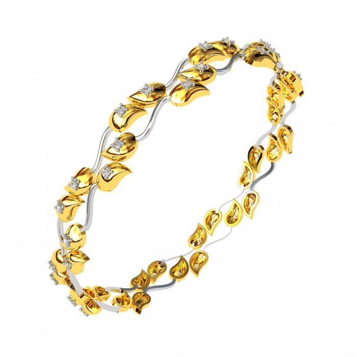 Leaves Diamond Bangle