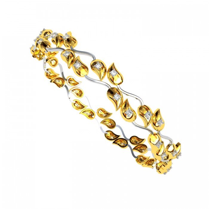 Leaves Diamond Bangle