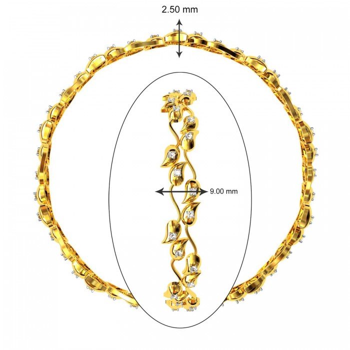 Leaves Diamond Bangle