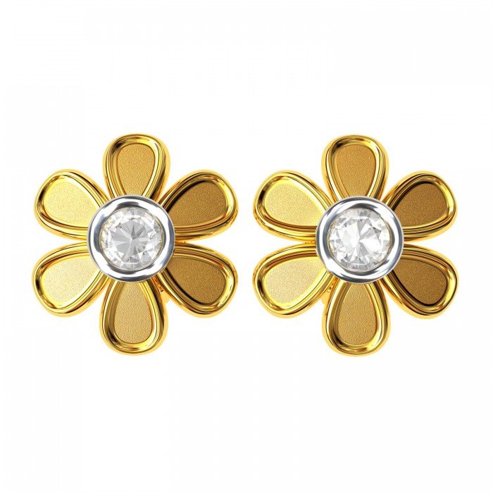 Gold American Diamond Earring