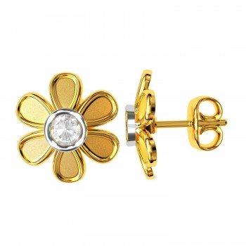 Gold American Diamond Earring